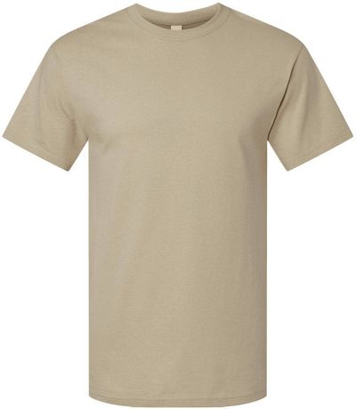 Am image of a Custom M&O Gold Soft Touch T Shirt in Sand!