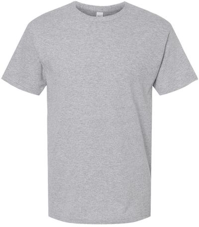 Am image of a Custom M&O Gold Soft Touch T Shirt in Sport Grey!
