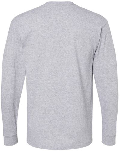 Am image of a Custom M&O Gold Soft Touch Long Sleeve T Shirt in Athletic Heather!