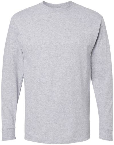 Am image of a Custom M&O Gold Soft Touch Long Sleeve T Shirt in Athletic Heather!