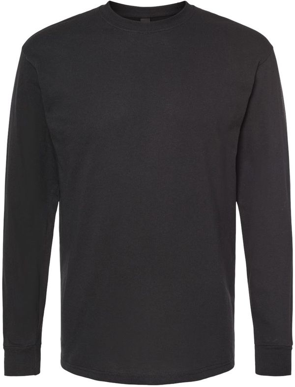 Am image of a Custom M&O Gold Soft Touch Long Sleeve T Shirt in Black!