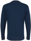 Am image of a Custom M&O Gold Soft Touch Long Sleeve T Shirt in Deep Navy!
