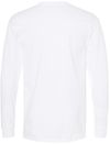 Am image of a Custom M&O Gold Soft Touch Long Sleeve T Shirt in White!