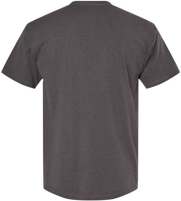 Am image of a Custom M&O Ring Spun T Shirt in Charcoal!