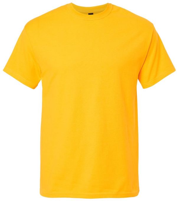 Am image of a Custom M&O Ring Spun T Shirt in Gold!