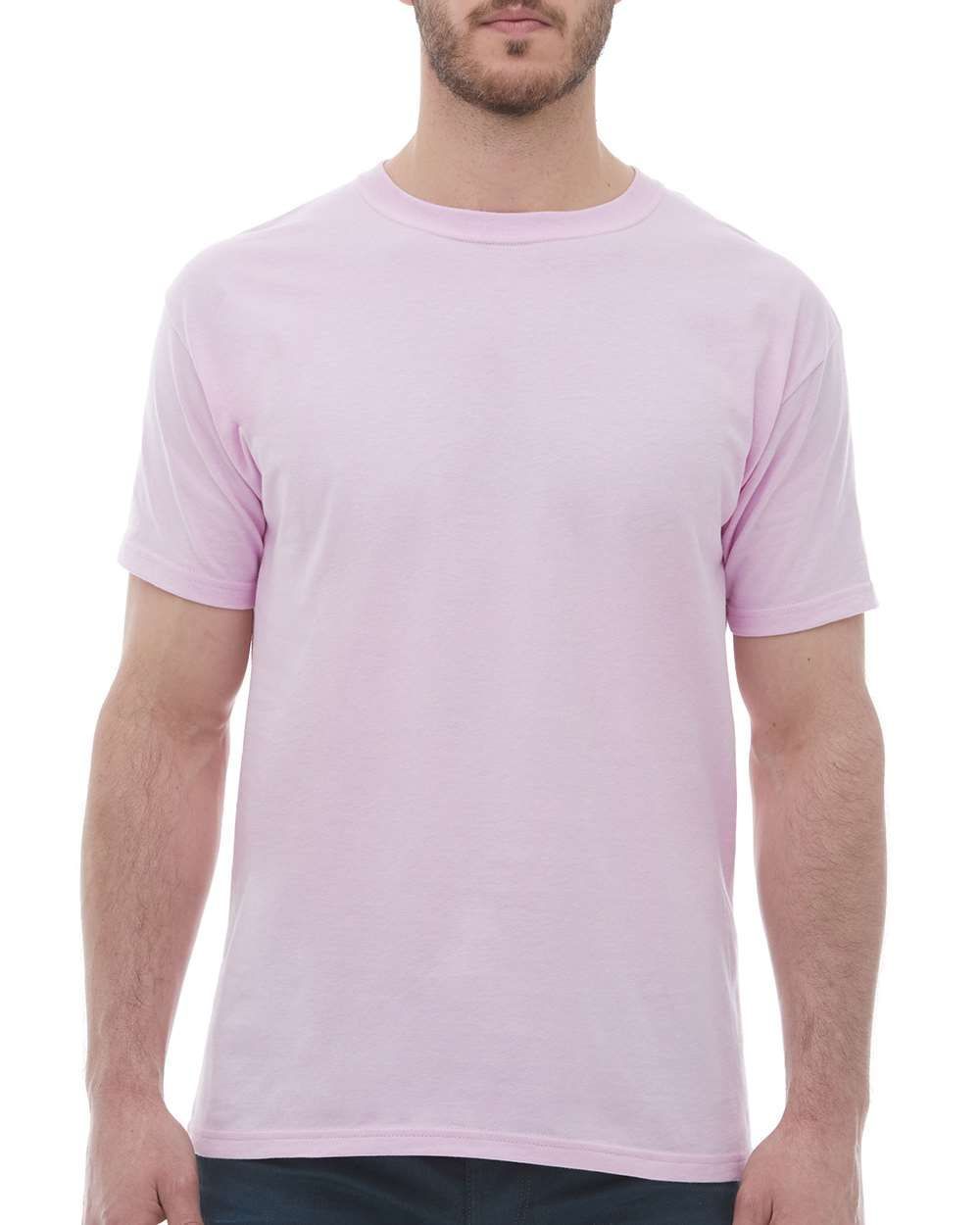 M&O Ring Spun T Shirt in Light Pink