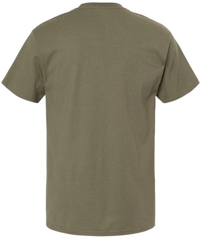 Am image of a Custom M&O Ring Spun T Shirt in Miltary Green!