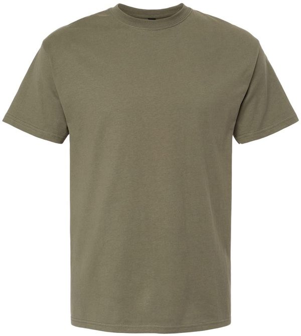 Am image of a Custom M&O Ring Spun T Shirt in Miltary Green!