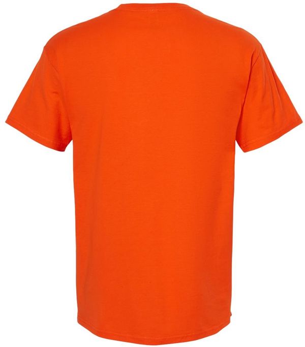 Am image of a Custom M&O Ring Spun T Shirt in Orange!