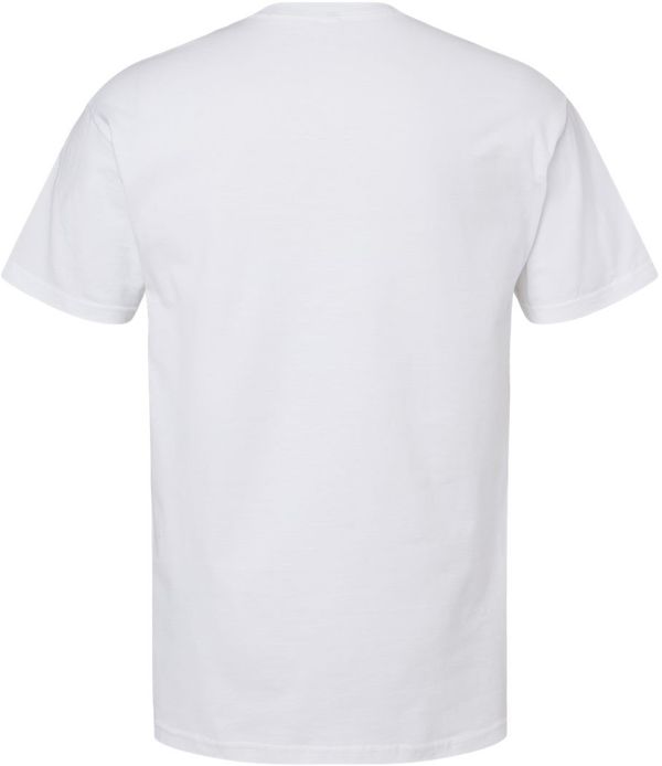 Am image of a Custom M&O Ring Spun T Shirt in White!