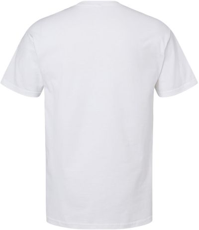 Am image of a Custom M&O Ring Spun T Shirt in White!