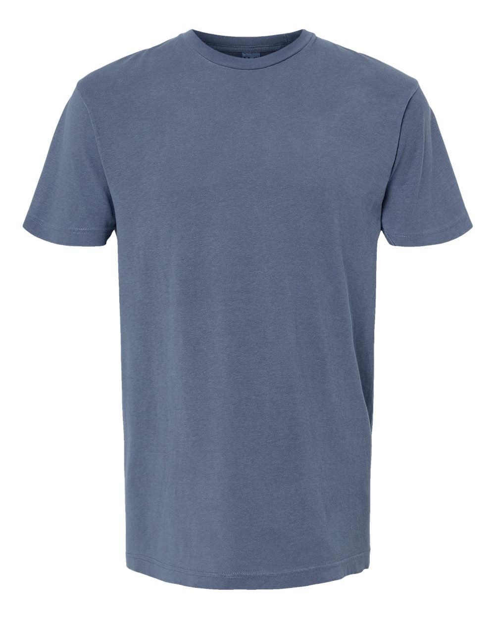 M&O Unisex Vintage Garment Dyed T Shirt in Blue Jean