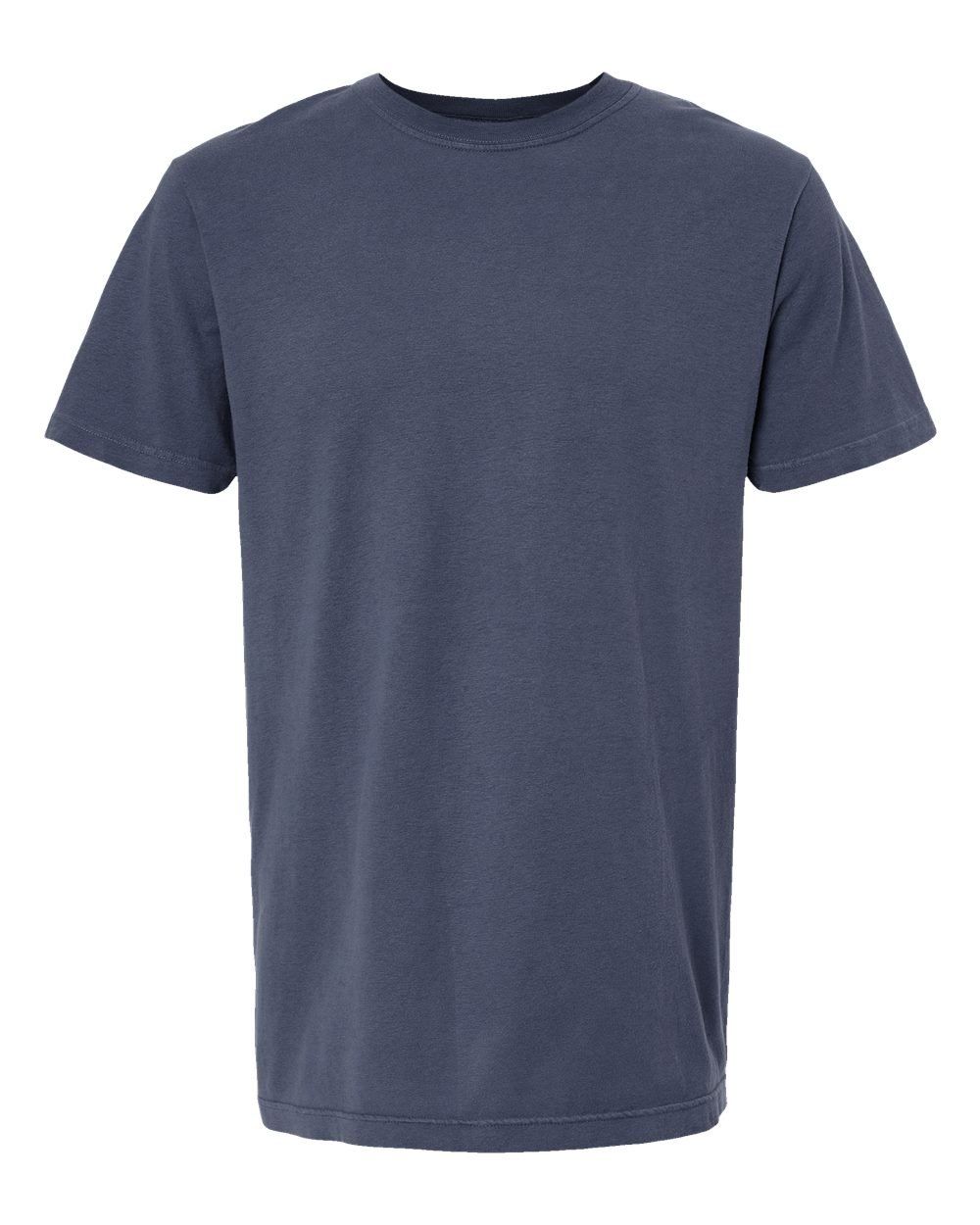 M&O Unisex Vintage Garment Dyed T Shirt in Navy