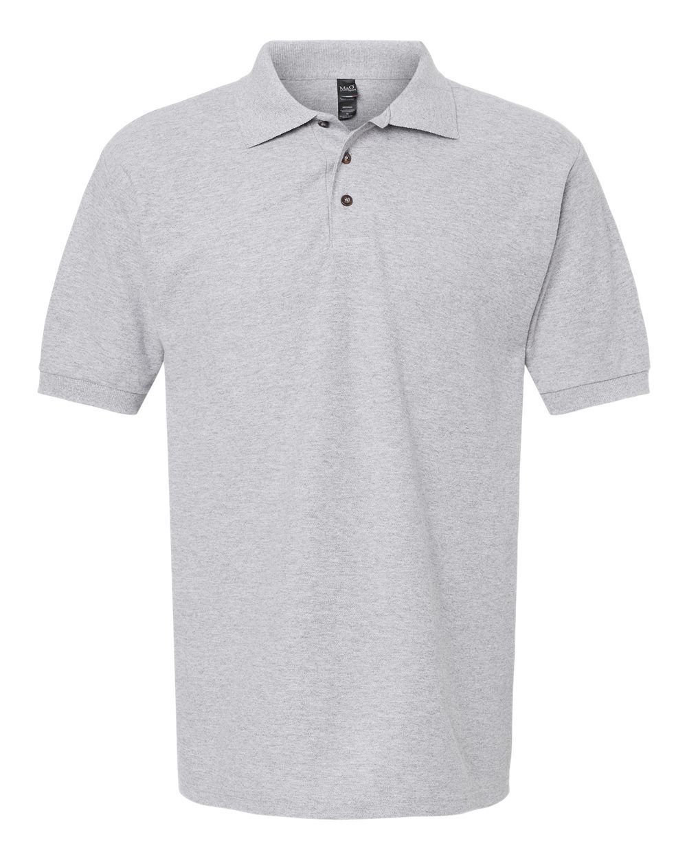 M&O Ring Spun Pique Sport Shirt in Athletic Grey