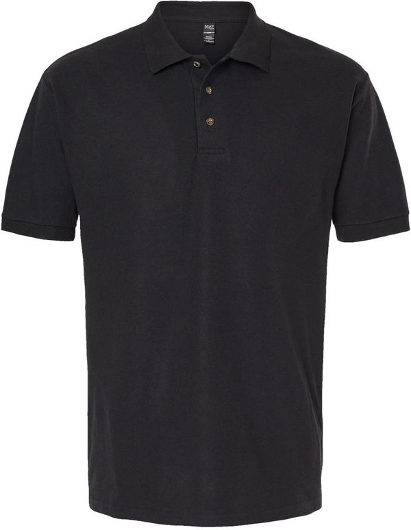 Am image of a Custom M&O Ring Spun Pique Sport Shirt in Black!