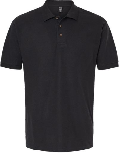 Am image of a Custom M&O Ring Spun Pique Sport Shirt in Black!