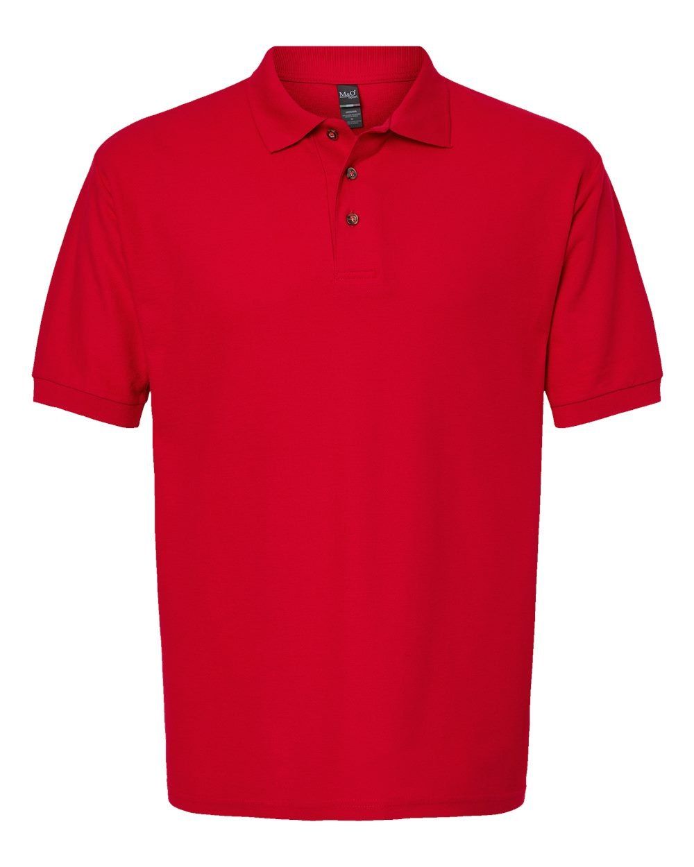M&O Ring Spun Pique Sport Shirt in Bright Red