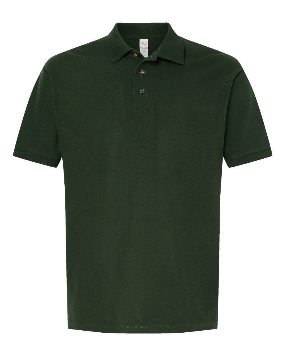 M&O Ring Spun Pique Sport Shirt in New Forest Green