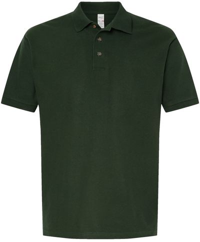 Am image of a Custom M&O Ring Spun Pique Sport Shirt in New Forest Green!