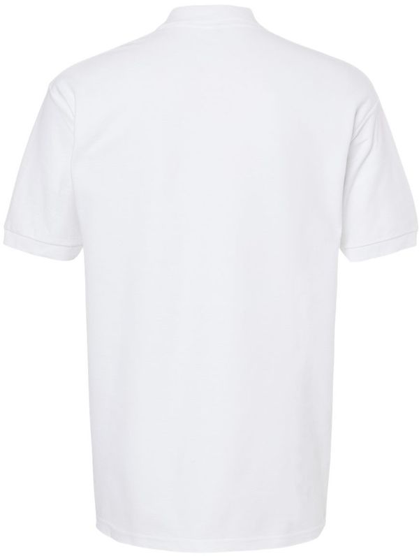 Am image of a Custom M&O Ring Spun Pique Sport Shirt in White!