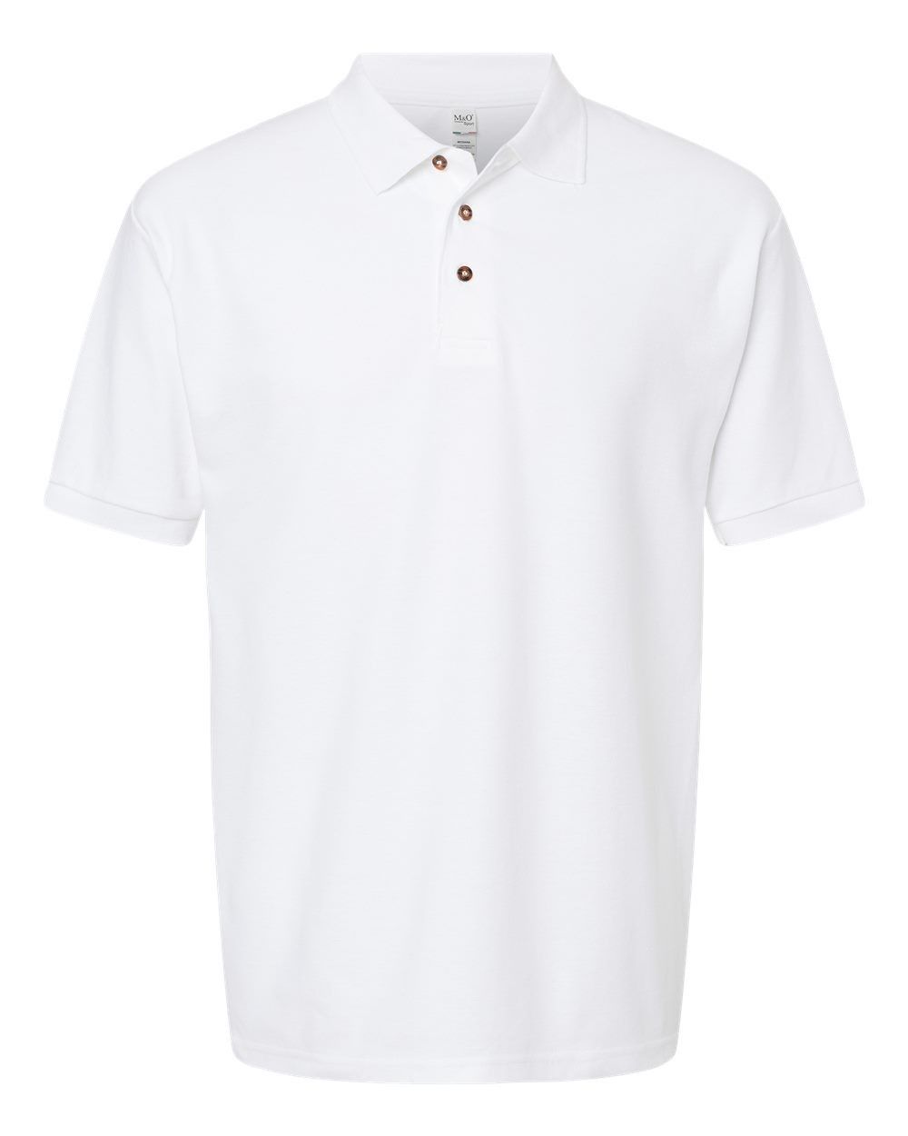 M&O Ring Spun Pique Sport Shirt in White