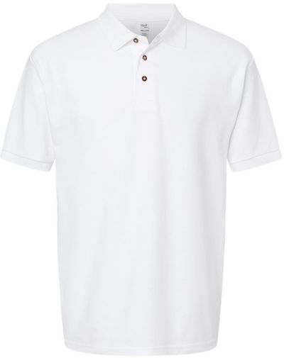 Am image of a Custom M&O Ring Spun Pique Sport Shirt in White!