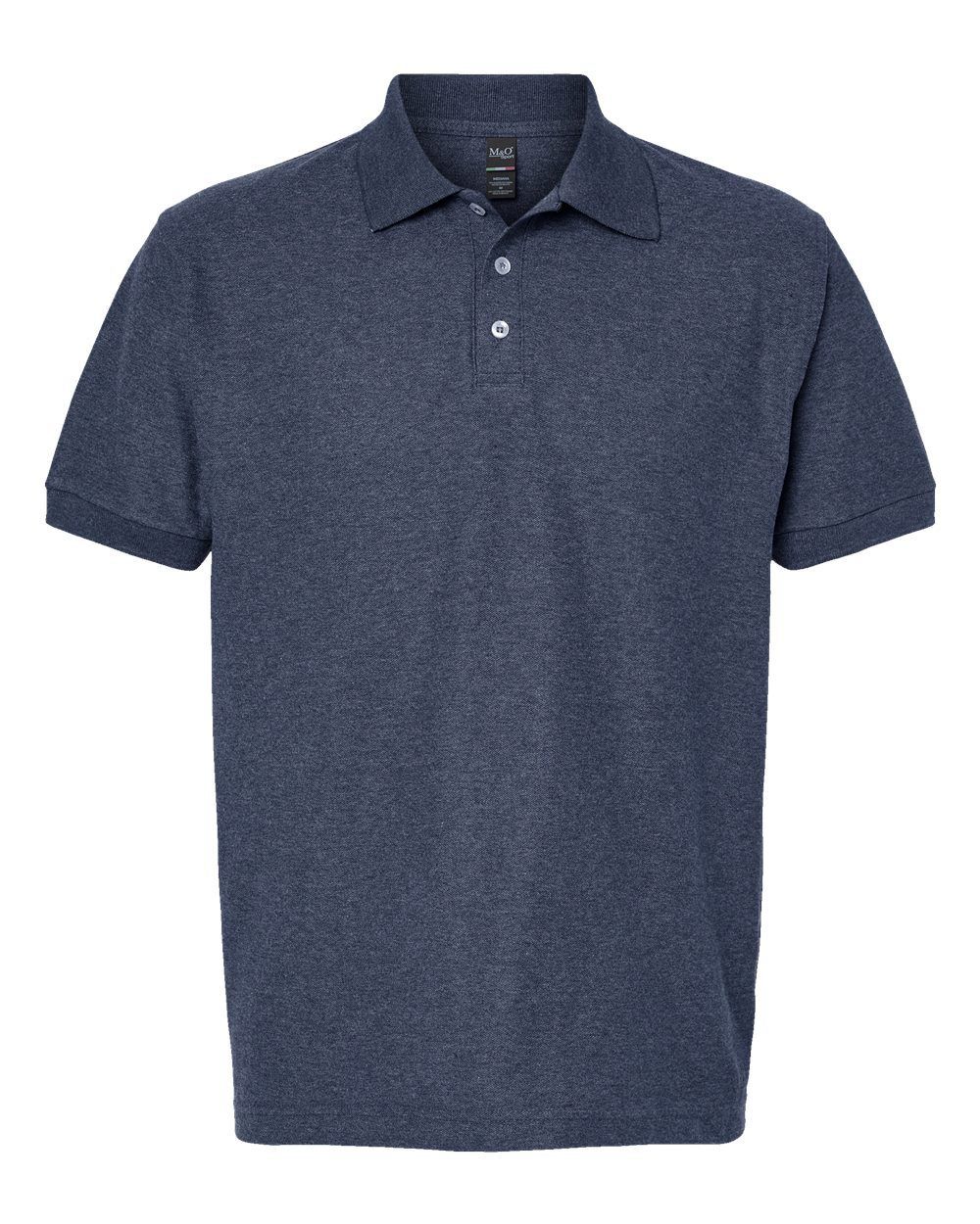 M&O Soft Touch Sport Shirt in Heather Navy