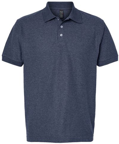Am image of a Custom M&O Soft Touch Sport Shirt in Heather Navy!