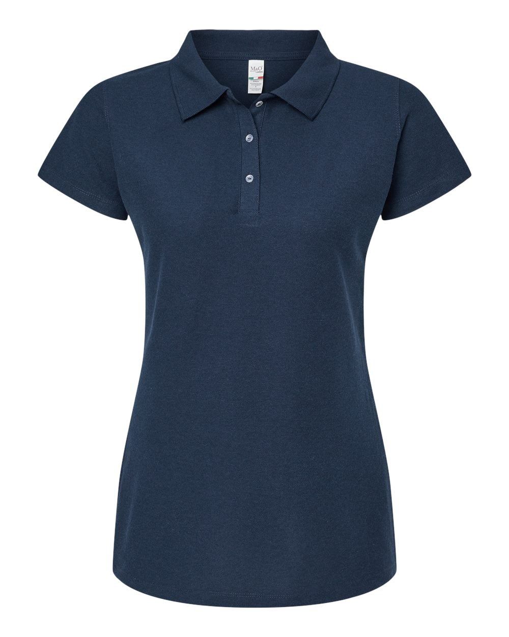 M and O Womens Soft Touch Sport Shirt in Bright Navy