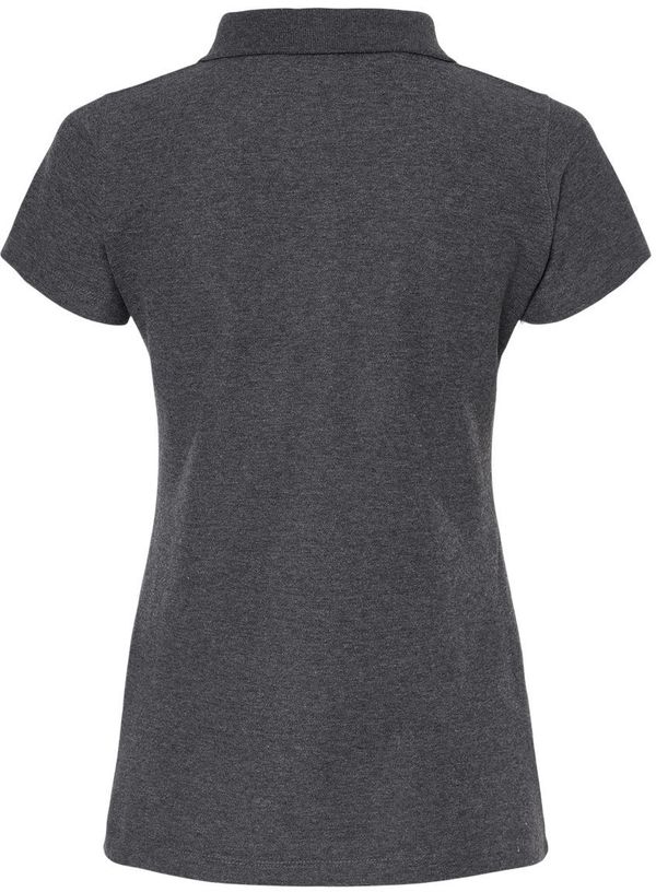 Am image of a Custom M and O Womens Soft Touch Sport Shirt in Dark Heather!