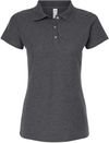 Am image of a Custom M and O Womens Soft Touch Sport Shirt in Dark Heather!