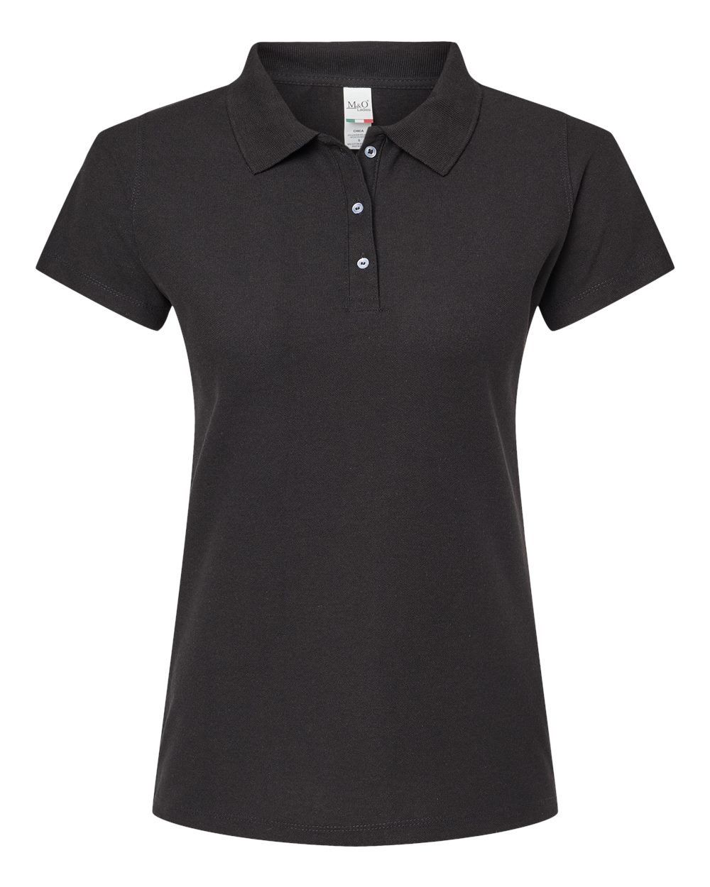 M and O Womens Soft Touch Sport Shirt in Fine Black