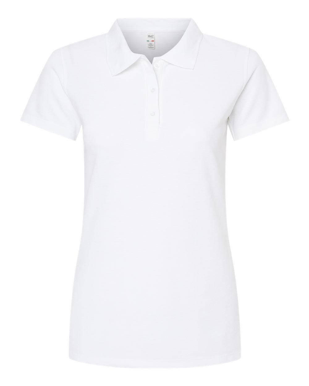 M and O Womens Soft Touch Sport Shirt in Fine White