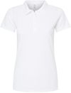 Am image of a Custom M and O Womens Soft Touch Sport Shirt in Fine White!