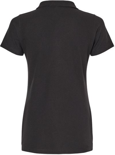 Am image of a Custom M and O Womens Ringspun Sport Shirt in Black!