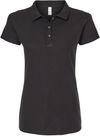 Am image of a Custom M and O Womens Ringspun Sport Shirt in Black!