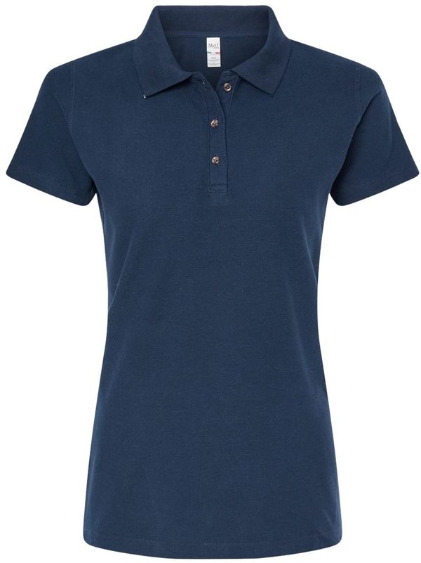 An image of a Custom M and O Womens Ringspun Sport Shirt in Bright Navy!