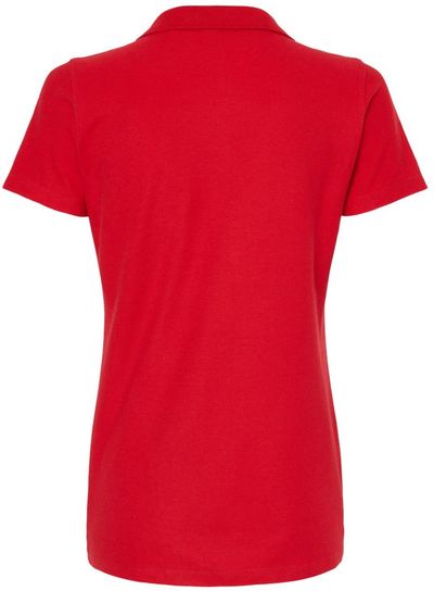 Am image of a Custom M and O Womens Ringspun Sport Shirt in Bright Red!