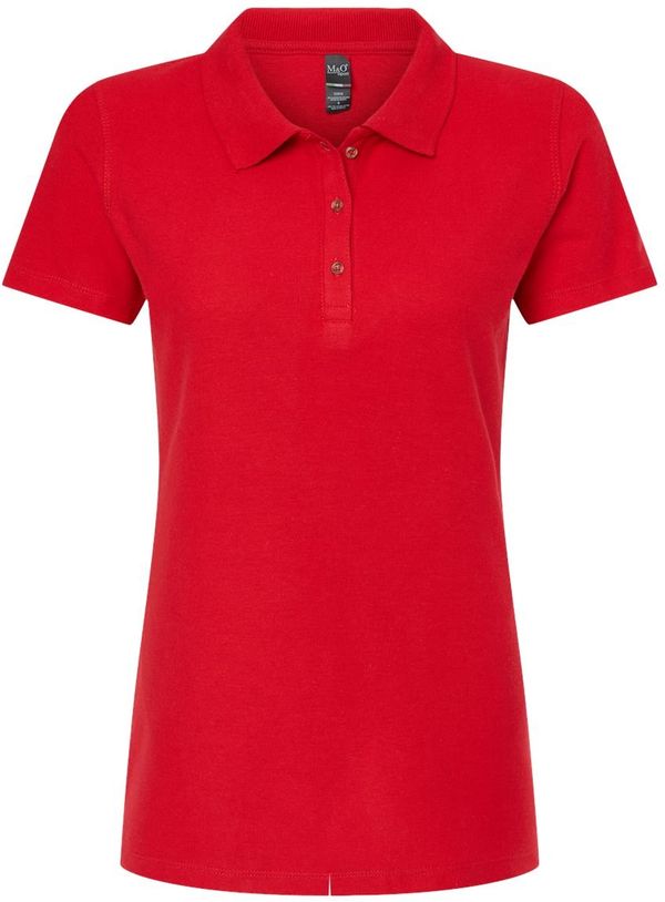 Am image of a Custom M and O Womens Ringspun Sport Shirt in Bright Red!