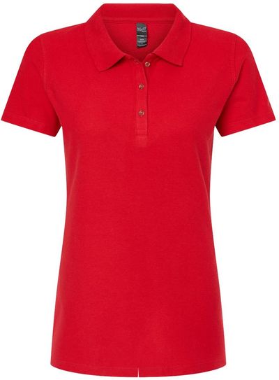 Am image of a Custom M and O Womens Ringspun Sport Shirt in Bright Red!