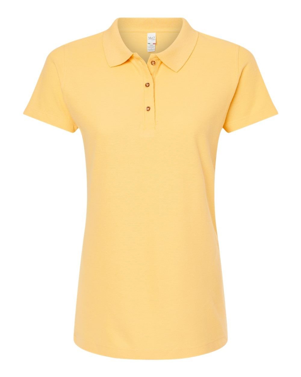 M and O Womens Ringspun Sport Shirt in Pale Yellow