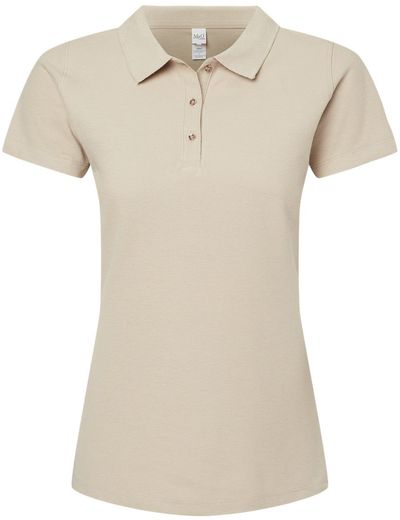 Am image of a Custom M and O Womens Ringspun Sport Shirt in Sand!
