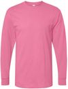 An image of a Custom M&O Gold Soft Touch Long Sleeve T Shirt in Azalea!