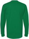 An image of a Custom M&O Gold Soft Touch Long Sleeve T Shirt in Fine Kelly Green!