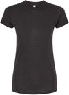 An image of a Custom M&O Womens Deluxe Blend T Shirt in Black!