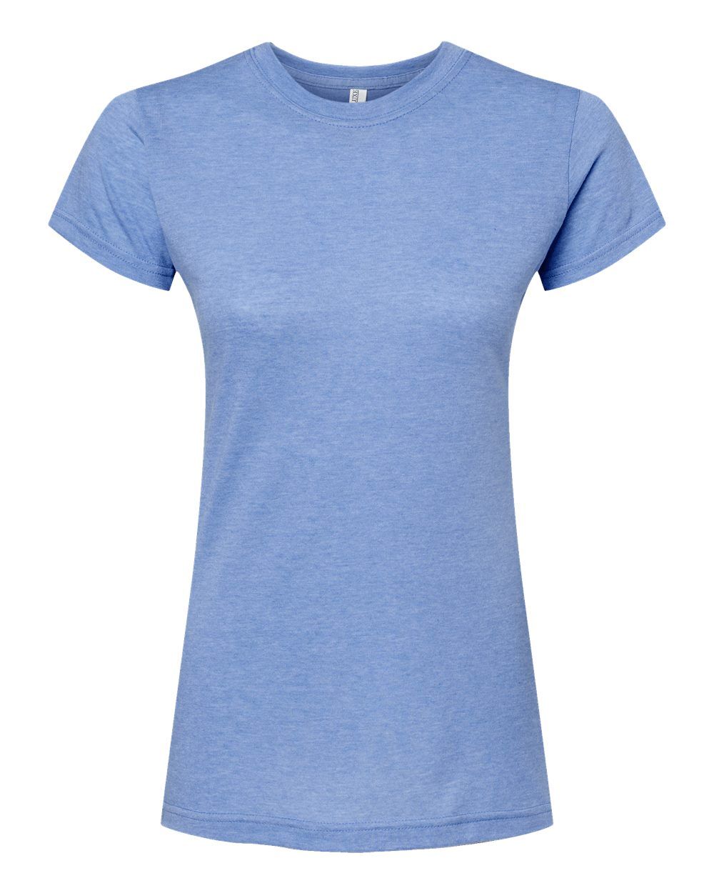 M&O Womens Deluxe Blend T Shirt in Heather Blue