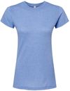 An image of a Custom M&O Womens Deluxe Blend T Shirt in Heather Blue!