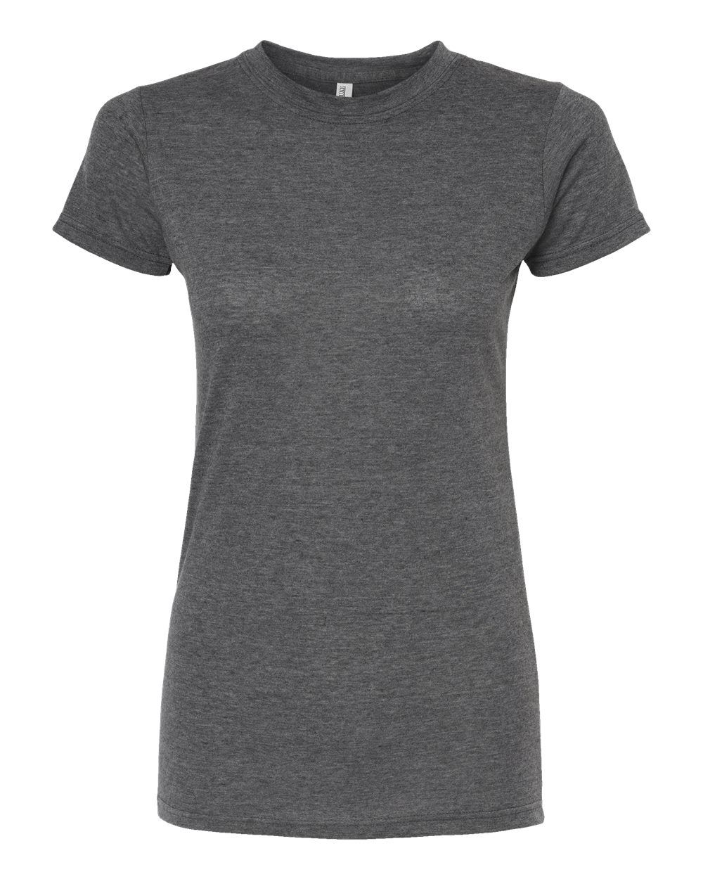 M&O Womens Deluxe Blend T Shirt in Heather Charcoal