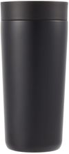 An image of a Custom Maddie 16 oz Recycled Vacuum Tumbler with 360 Lid in Black!