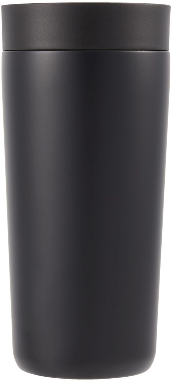 An image of a Custom Maddie 16 oz Recycled Vacuum Tumbler with 360 Lid in Black!